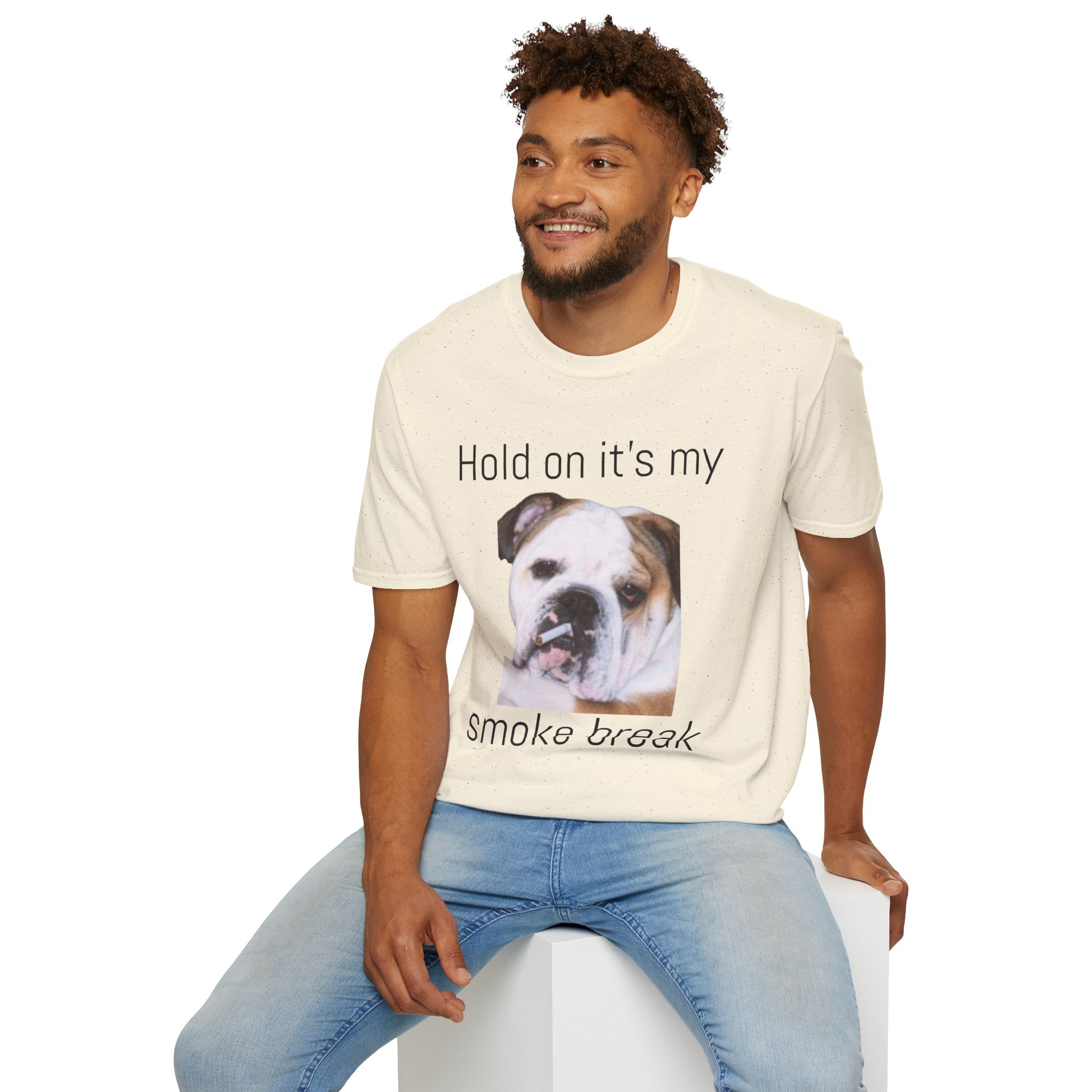 Funny Smoking Bulldog T-Shirt — Humorous Bulldog Graphic Tee