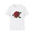 Red Rose Graphic T-Shirt – Vintage Floral Tee for Women & Men