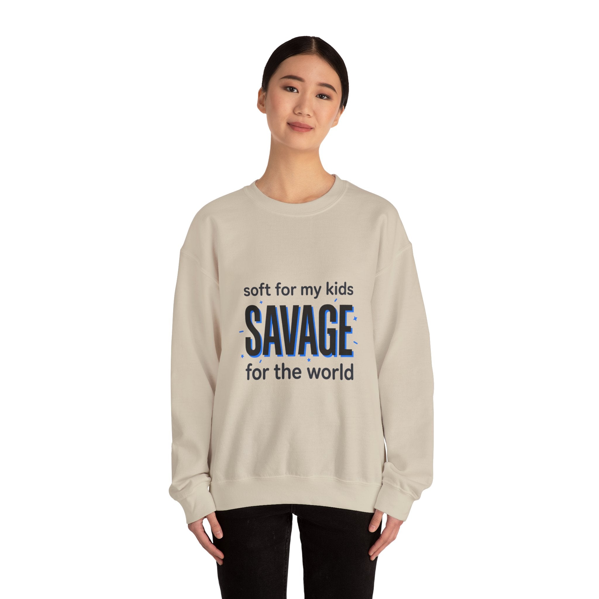 Savage Mom Sweatshirt | Minimal Typographic Mother's Day, Mom Life Style