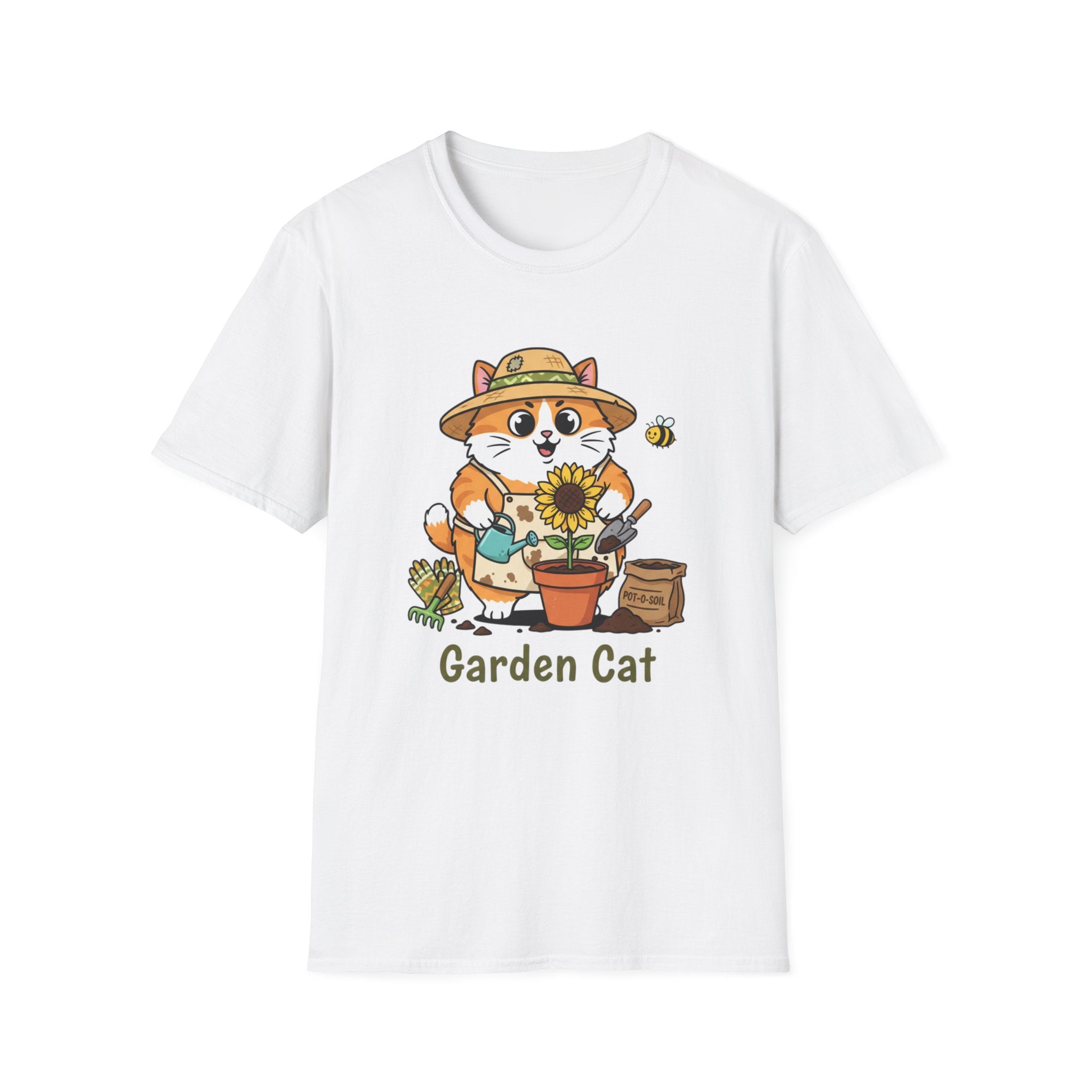 Garden Cat T-Shirt — Cute Gardener Cat Graphic Tee