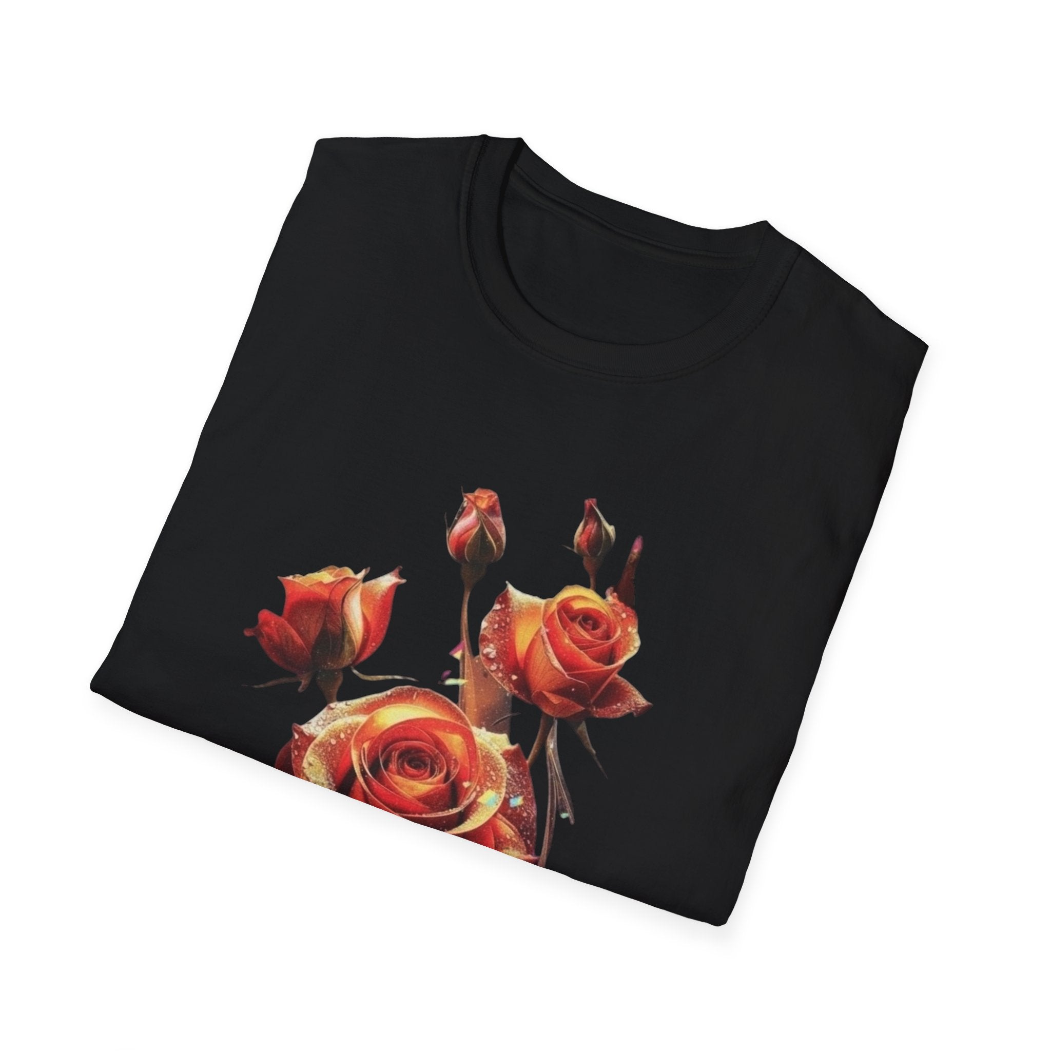Mom Floral Rose T‑Shirt – Heart Script Mother’s Day Tee