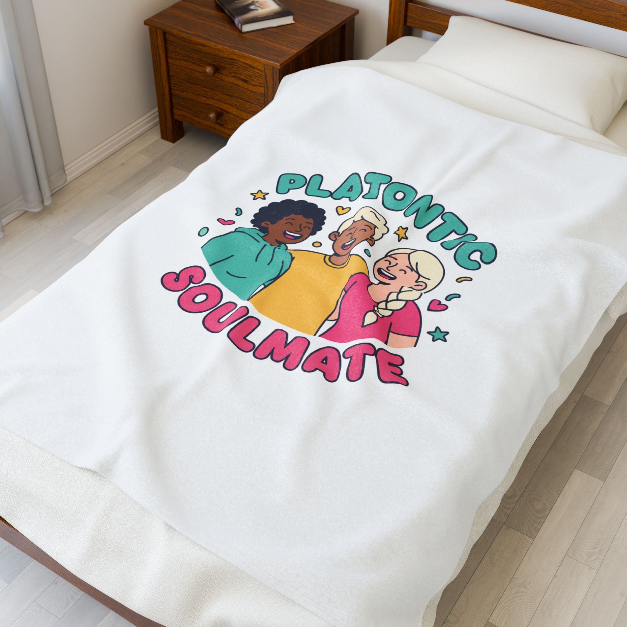Platonic Soulmate Velveteen Plush Blanket | Friendship-First, Platonic Love