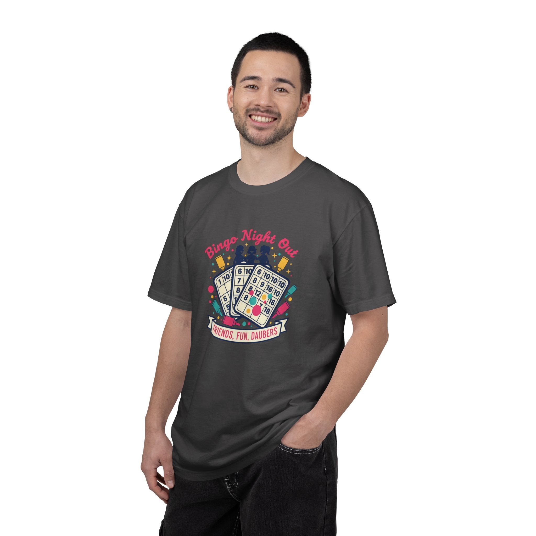 Bingo Night Out T-Shirt — Friends, Fun, Daubers Retro Game Night Tee