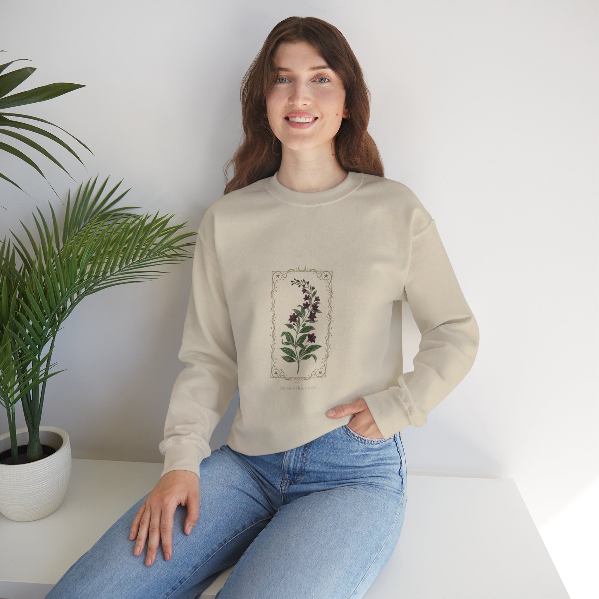 Nightshade Botanical Crewneck Sweatshirt | dark botanical, gothic floral