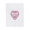 Prettier Than My Problems Velveteen Blanket | coquette ribbon art, pastel humor