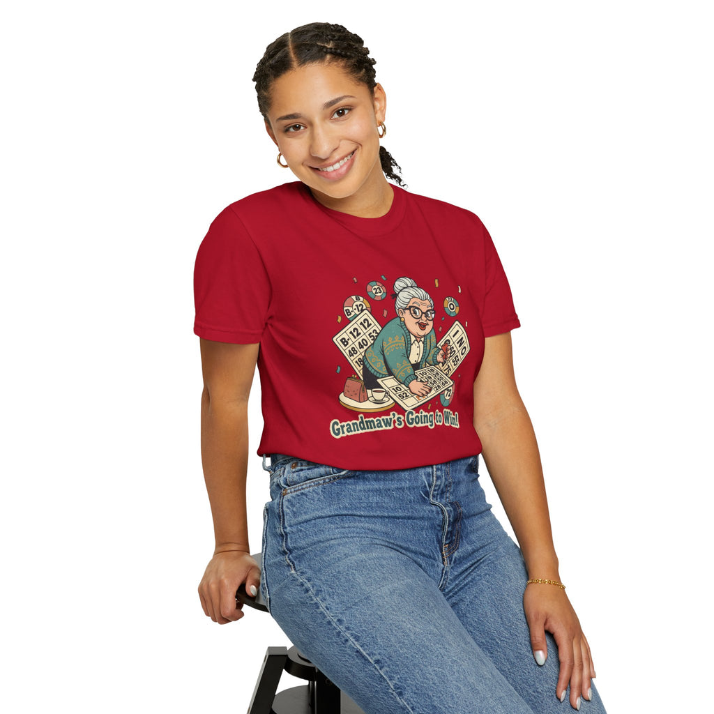 Grandmaw Playing Bingo T-Shirt — Funny Bingo Grandma Tee