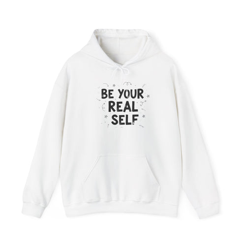 Be Your Real Self Hoodie | handwritten marker art, doodle scribble design