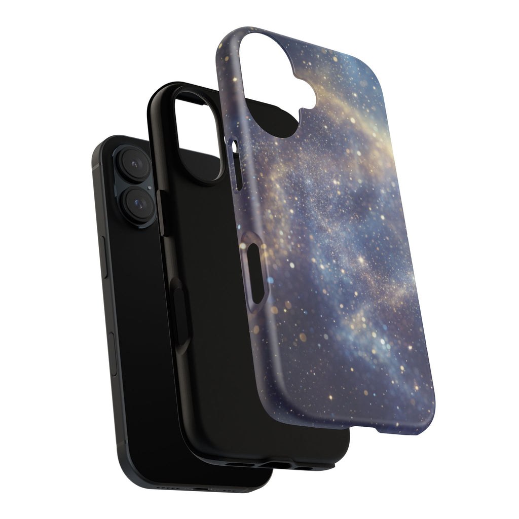 iPhone 16 Galaxy Sparkle Tough Phone Case — Protective Cosmic Nebula Design
