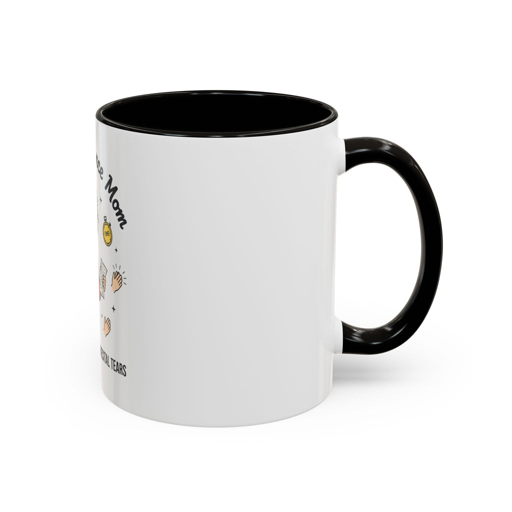 Frazzled Dance Mom Mug — "Powered by Coffee and Recital Tears" (11oz/15oz)