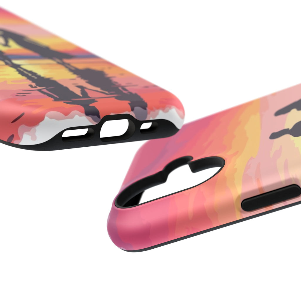 iPhone 17 Romantic Sunset Couple Phone Case — Impact-Resistant Protective Cover