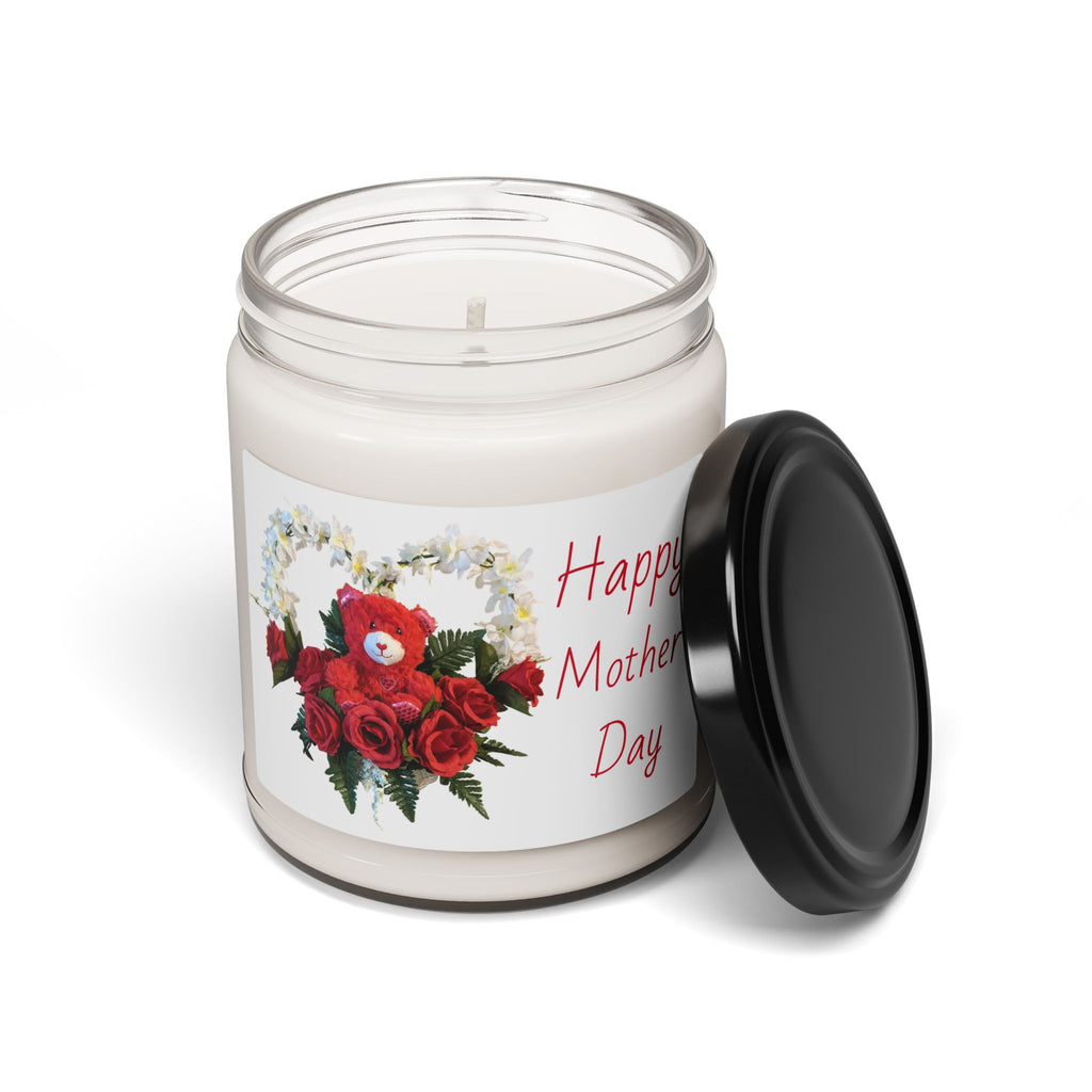 Soy Candle — "Happy" Floral Heart Scented Jar (9oz)