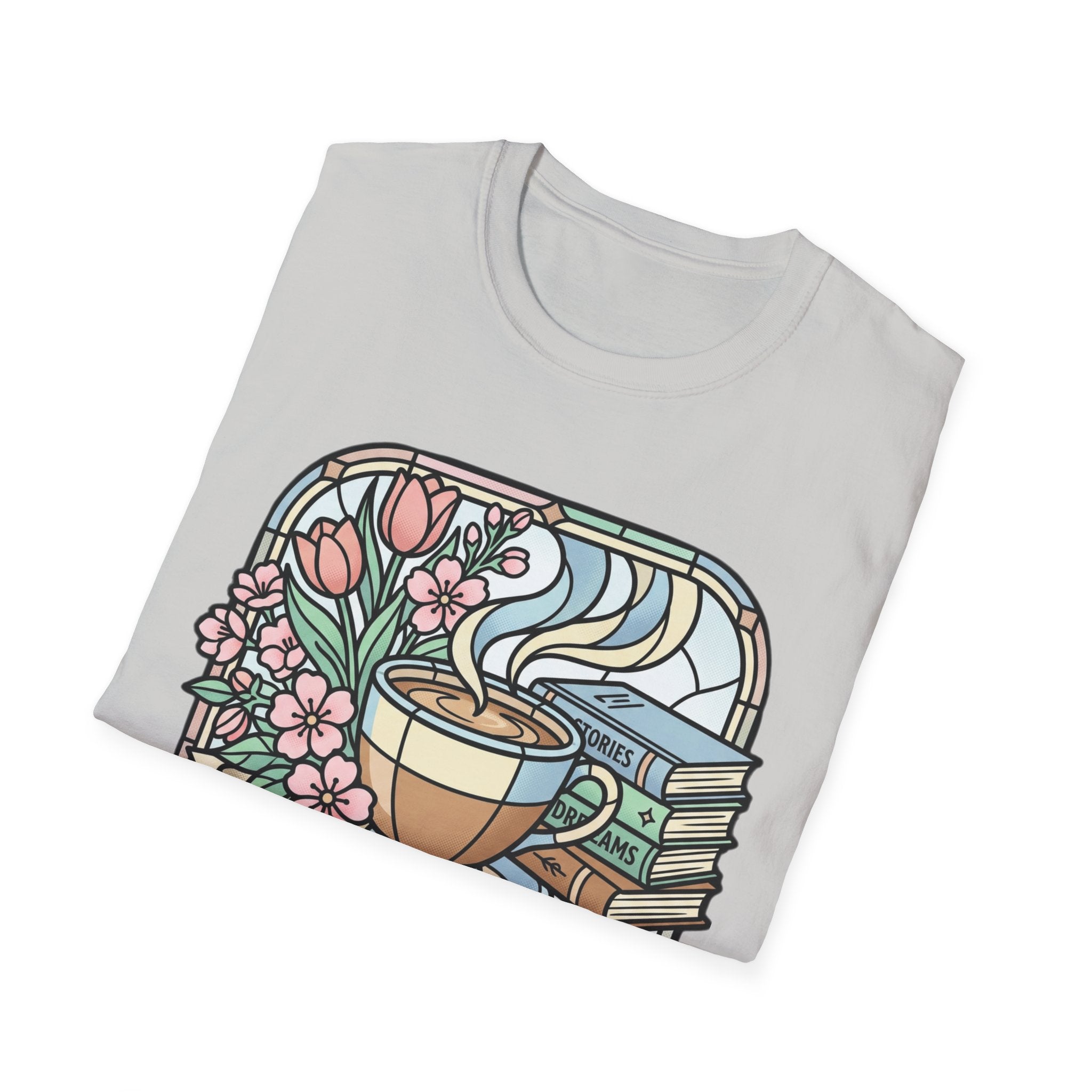 T-Shirt — "Coffee & Chapters" Cozy Book Lover Tee