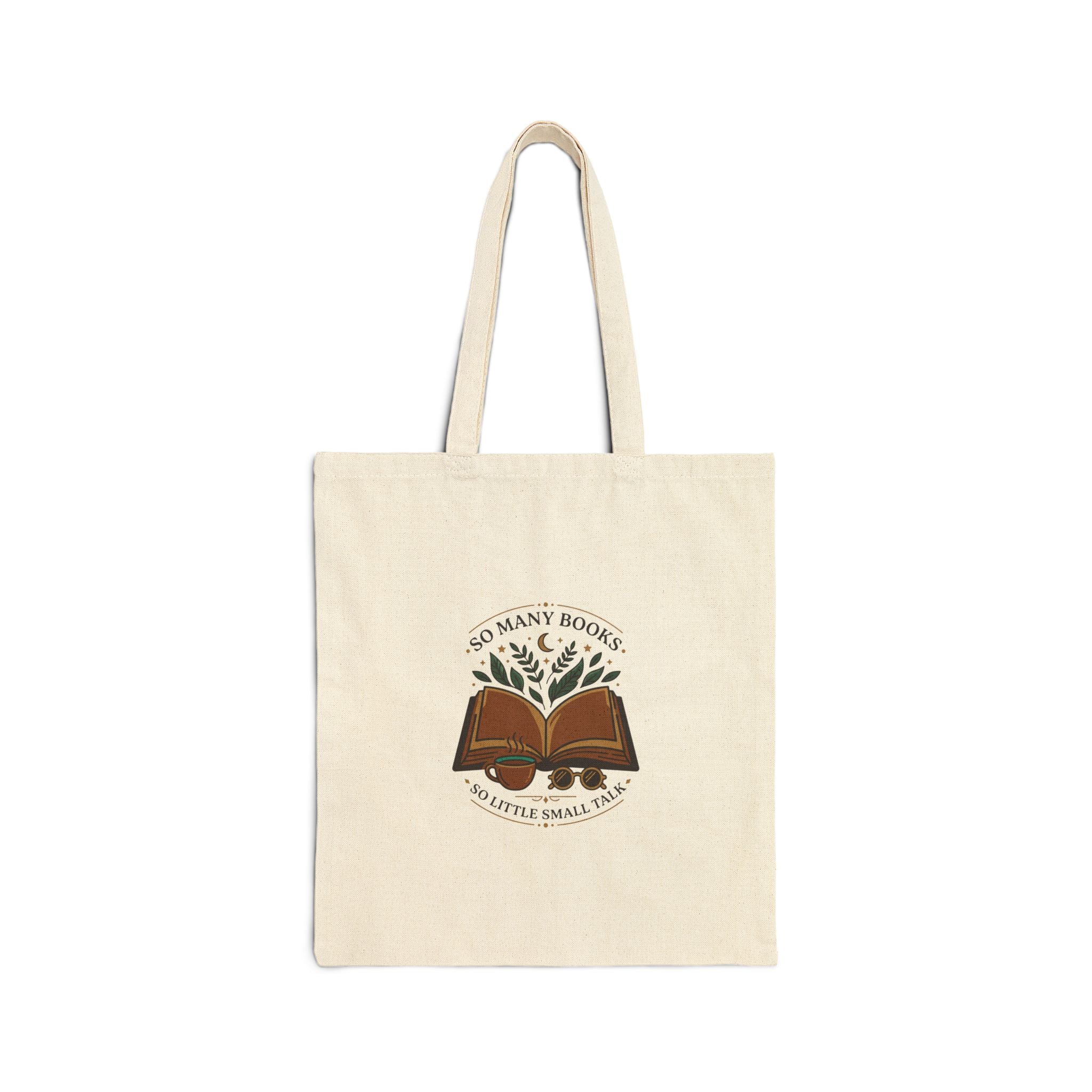 So Many Books Library Tote | Book Lover, Dark Academia Canvas