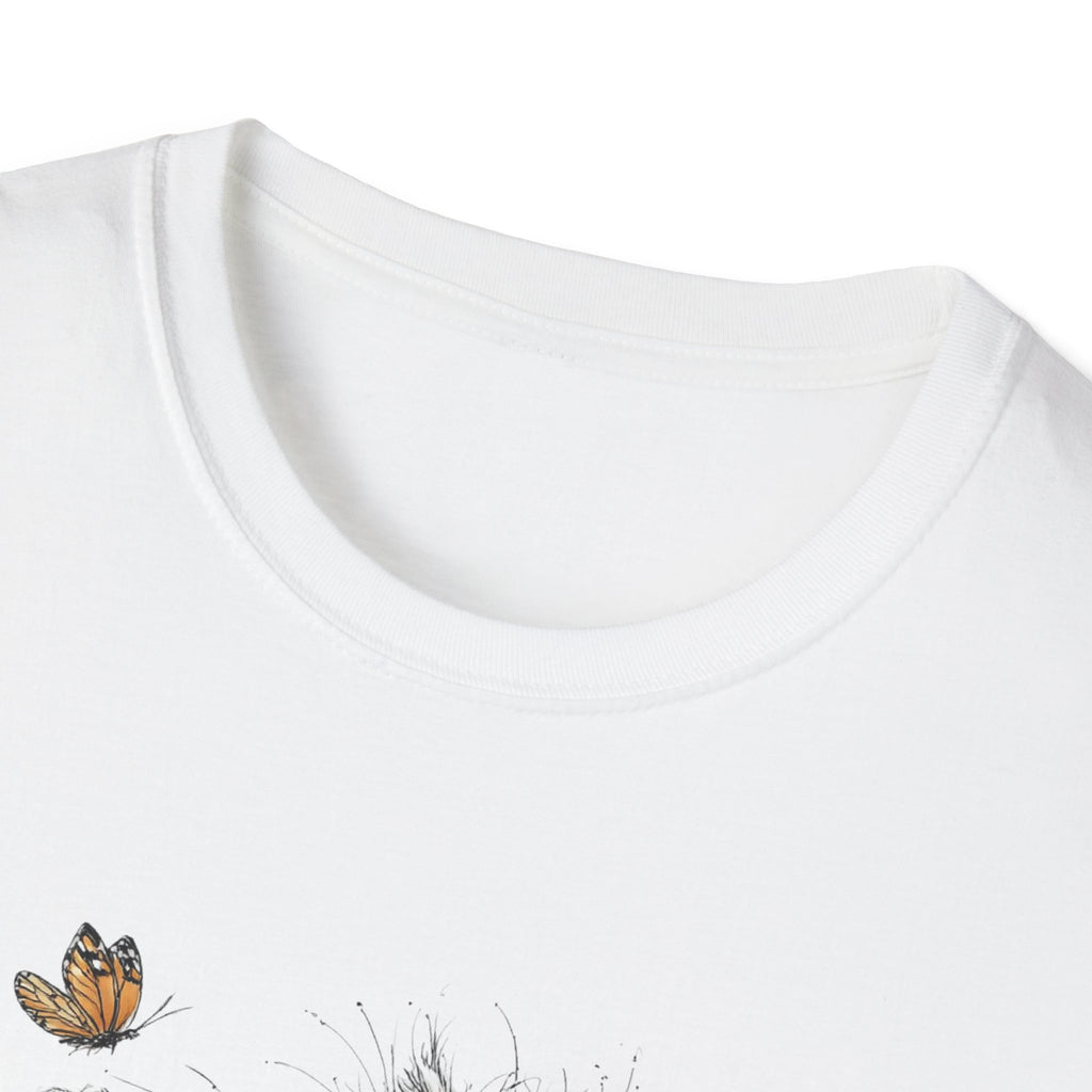 Cute Kitten & Butterfly T-Shirt — Adorable Cat Graphic Tee for Cat Lovers