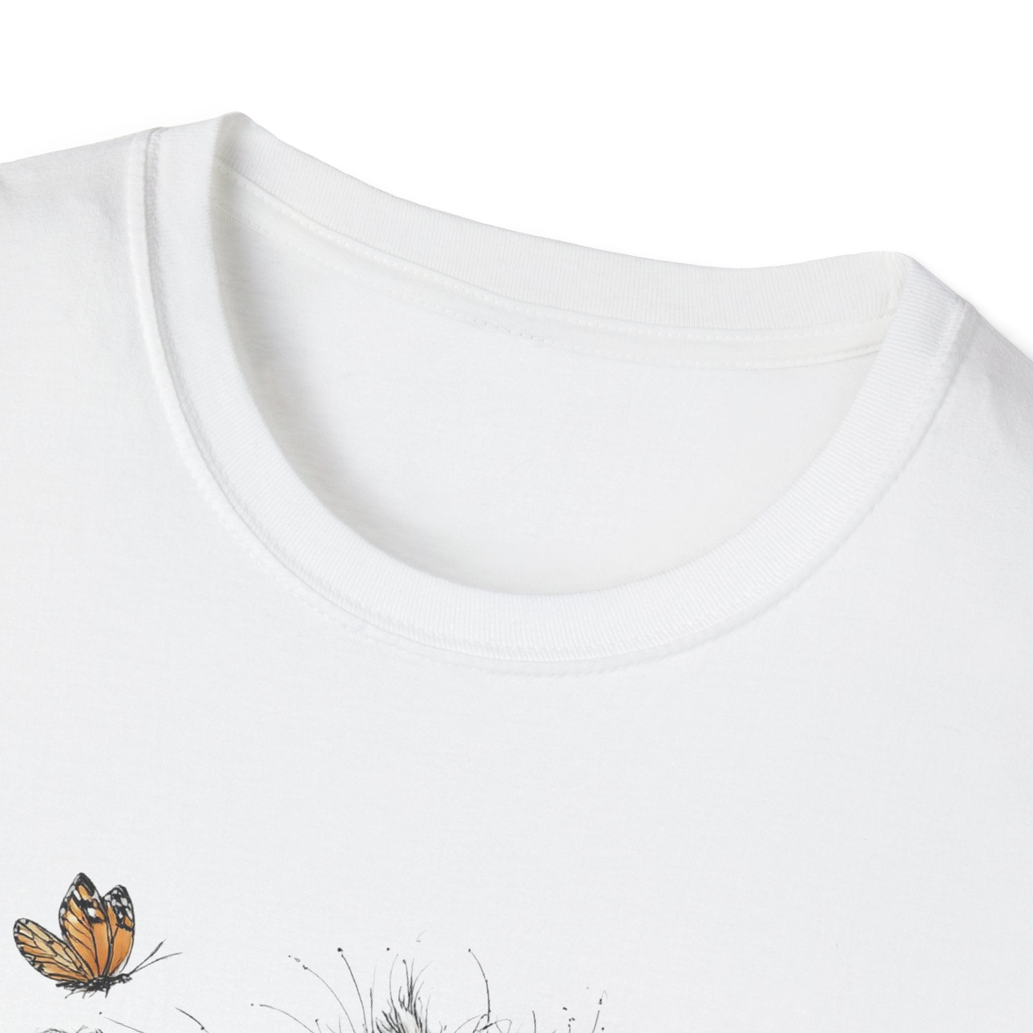 Cute Kitten & Butterfly T-Shirt — Adorable Cat Graphic Tee for Cat Lovers
