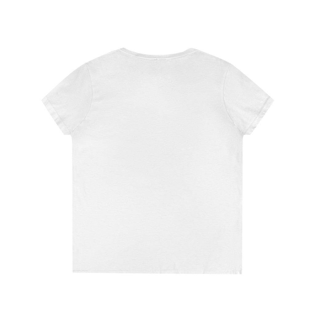 Mom Faux Love V-Neck T-Shirt —Faux Floral Heart "Love" Mother's Day Tee