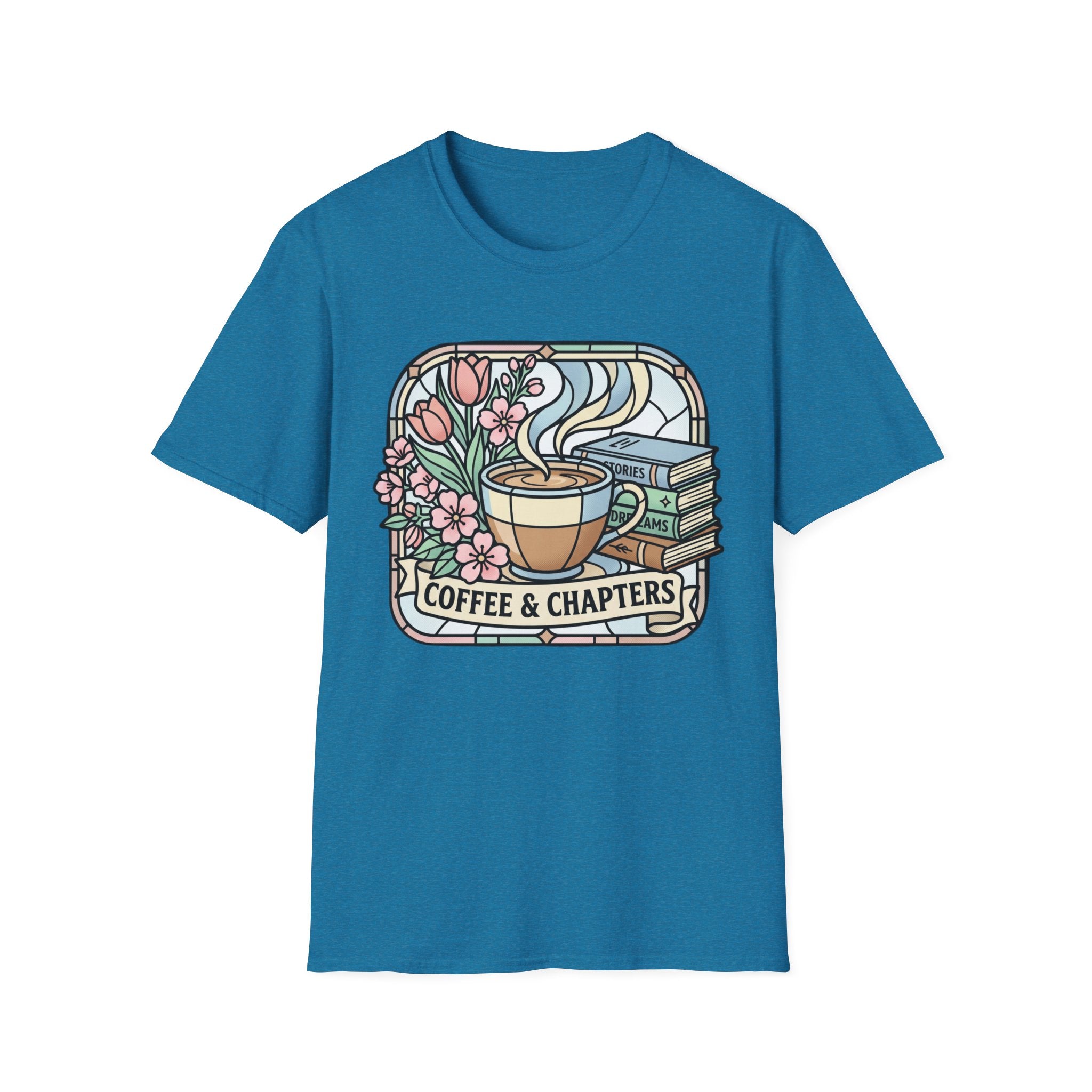 T-Shirt — "Coffee & Chapters" Cozy Book Lover Tee