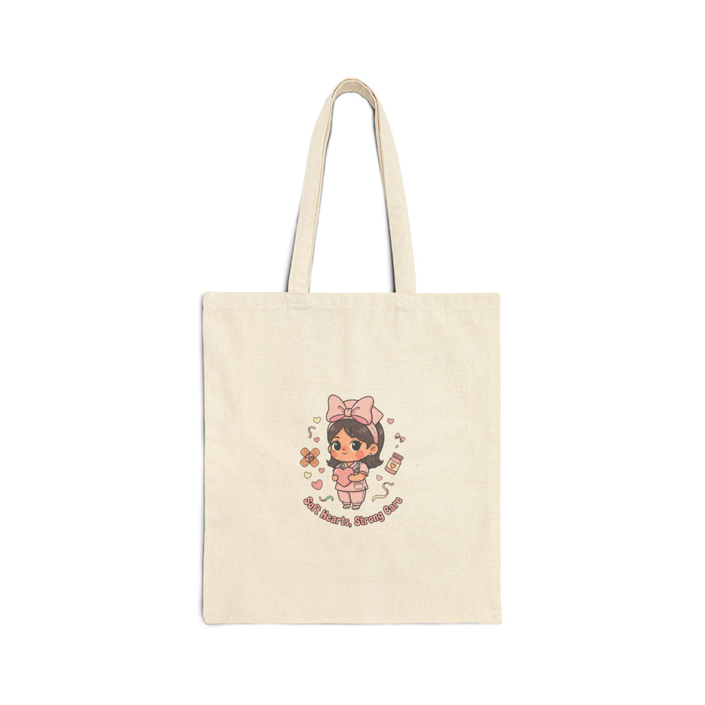 Kawaii Cute Nurse Tote | pastel healthcare design, coquette medical graphic