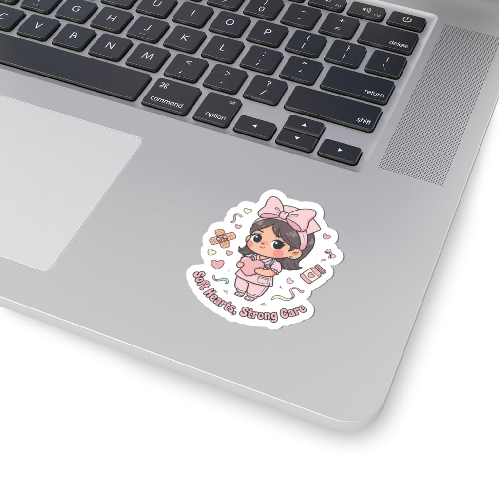 Kawaii Nurse Sticker | Bow-Core Pastel Medical, Cute Nurse Graphic