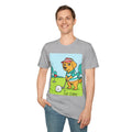 Golf Dog T-Shirt — Cute Golden Retriever Playing Golf ("Pine Time")