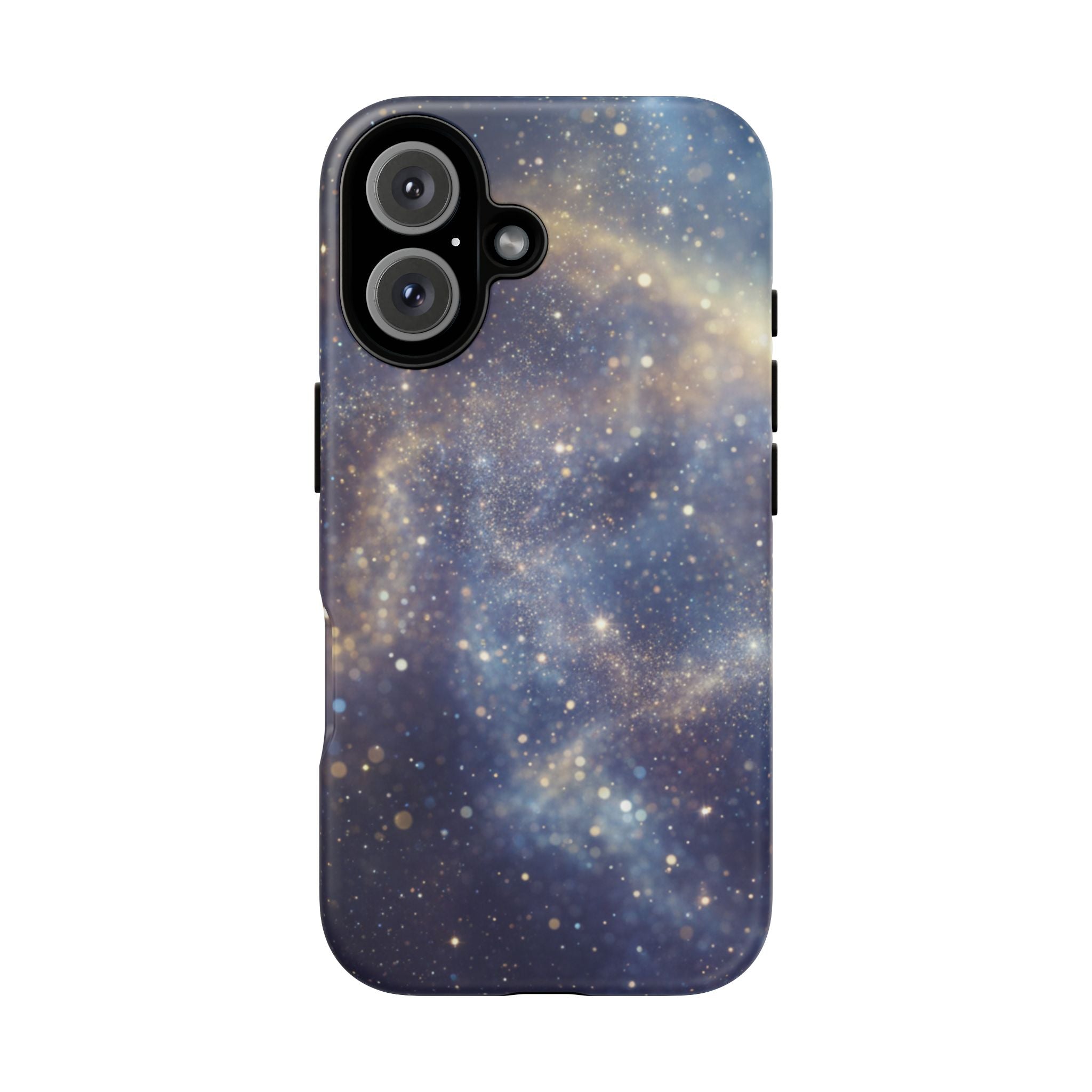 iPhone 16 Galaxy Sparkle Tough Phone Case — Protective Cosmic Nebula Design