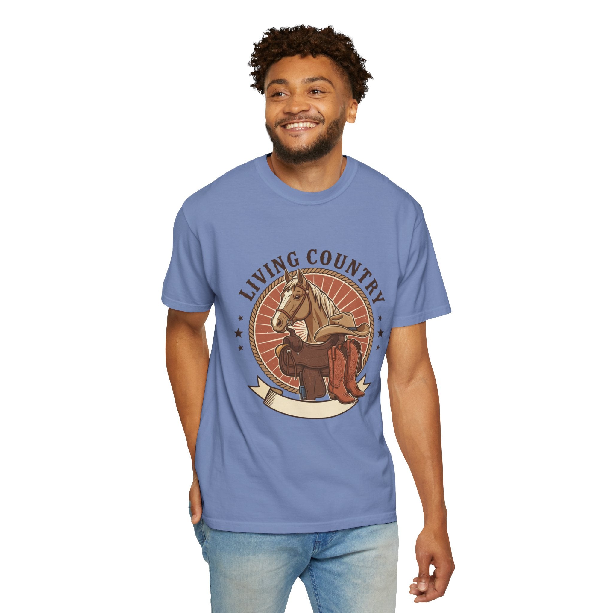 Living Country Horse T-Shirt — Rustic Western Rodeo Graphic Tee