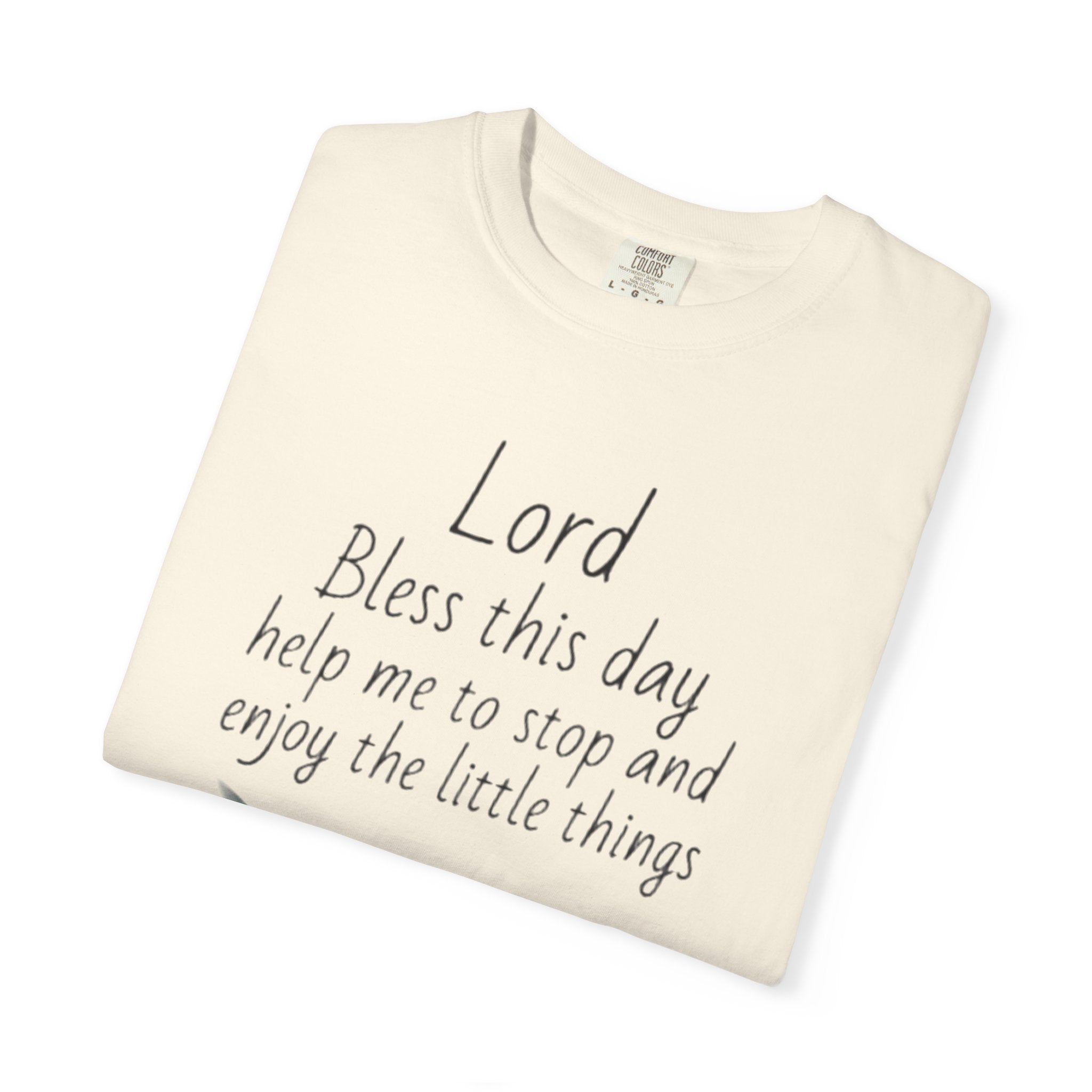 Christian Floral T‑Shirt — “Lord Bless This Day” Inspirational Prayer Tee