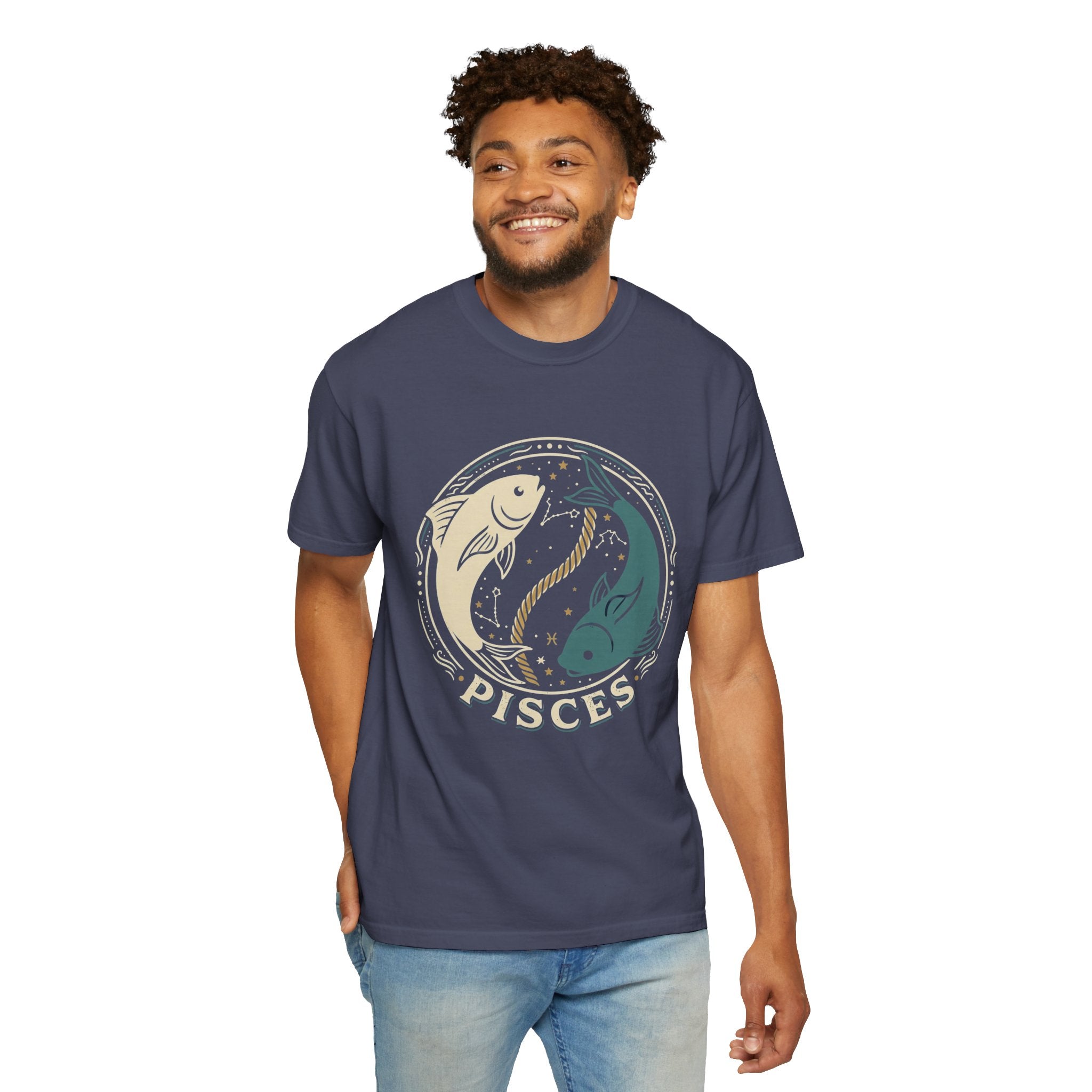 Pisces Zodiac T-Shirt — Yin Yang Fish Astrological Tee