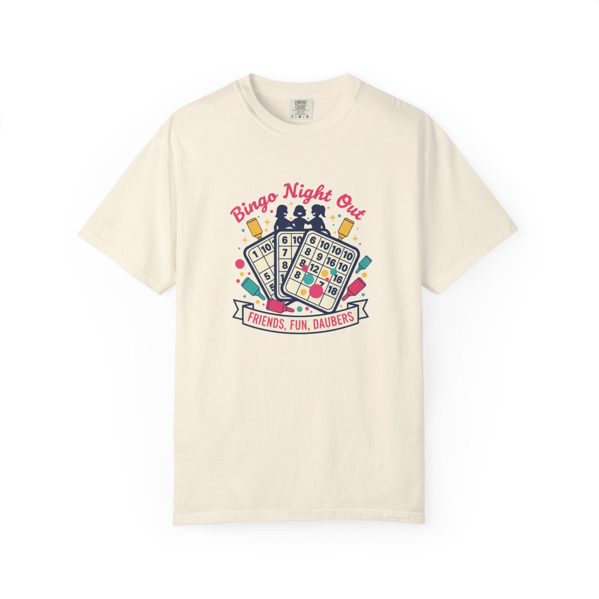 Bingo Night Out T-Shirt — Friends, Fun, Daubers Retro Game Night Tee