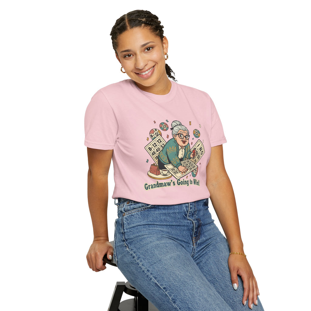 Grandmaw Playing Bingo T-Shirt — Funny Bingo Grandma Tee