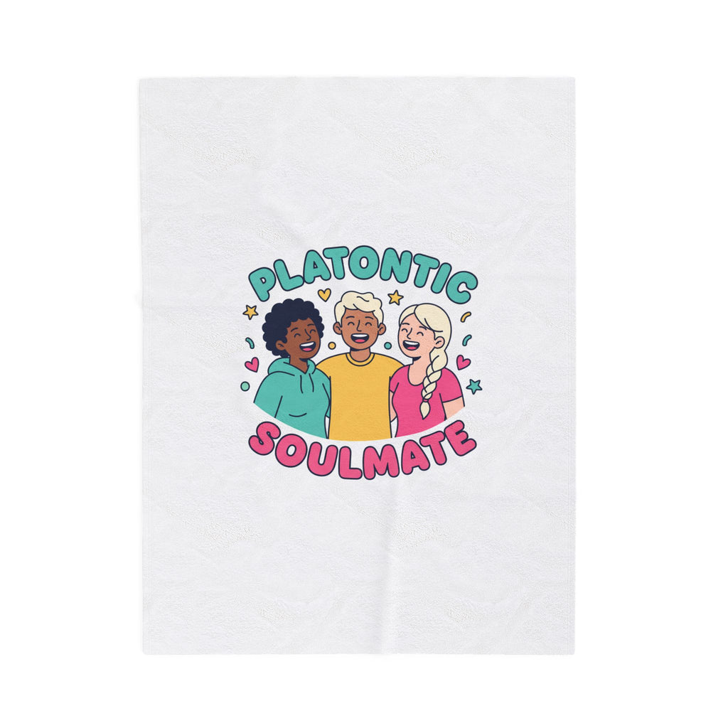 Platonic Soulmate Velveteen Plush Blanket | Friendship-First, Platonic Love