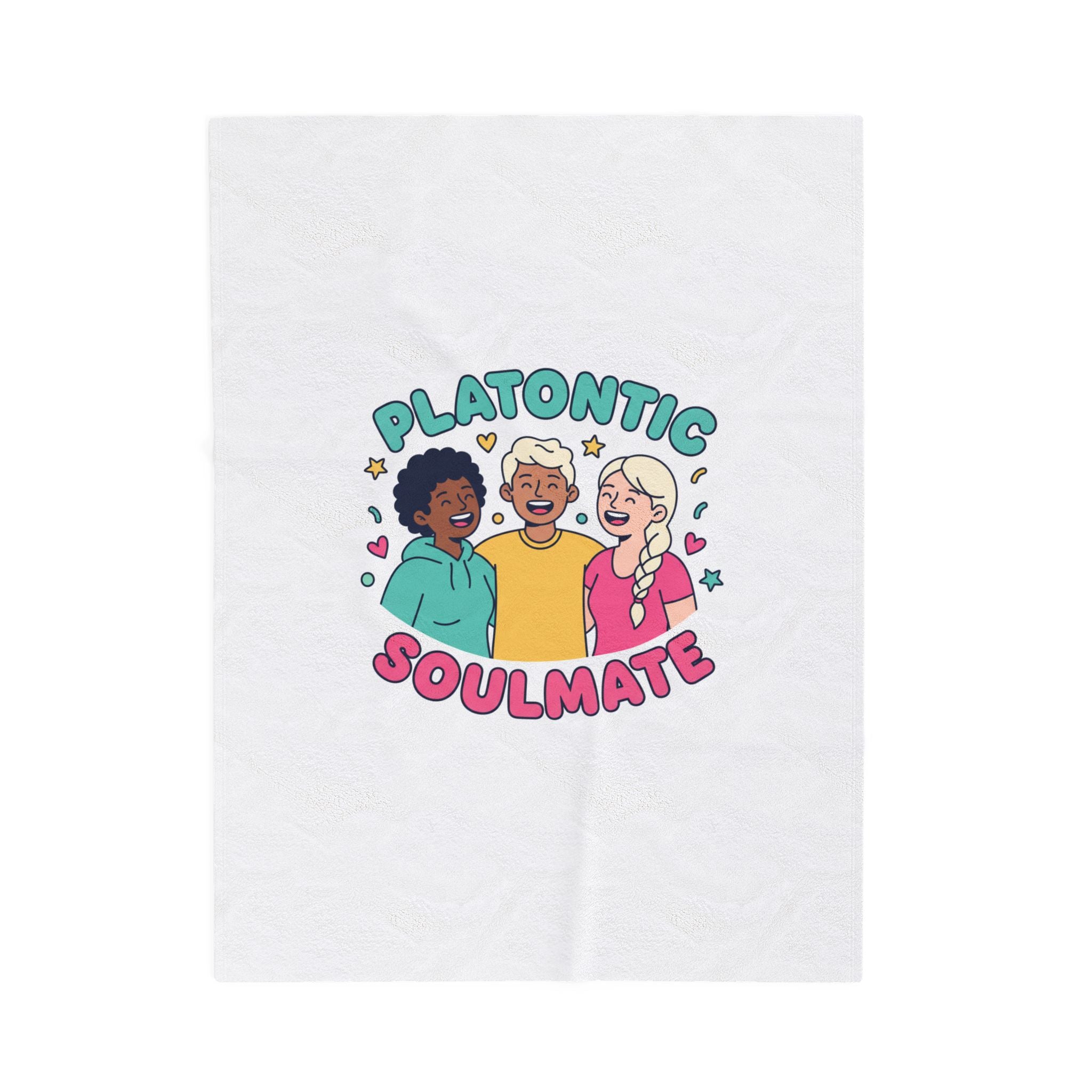 Platonic Soulmate Velveteen Plush Blanket | Friendship-First, Platonic Love