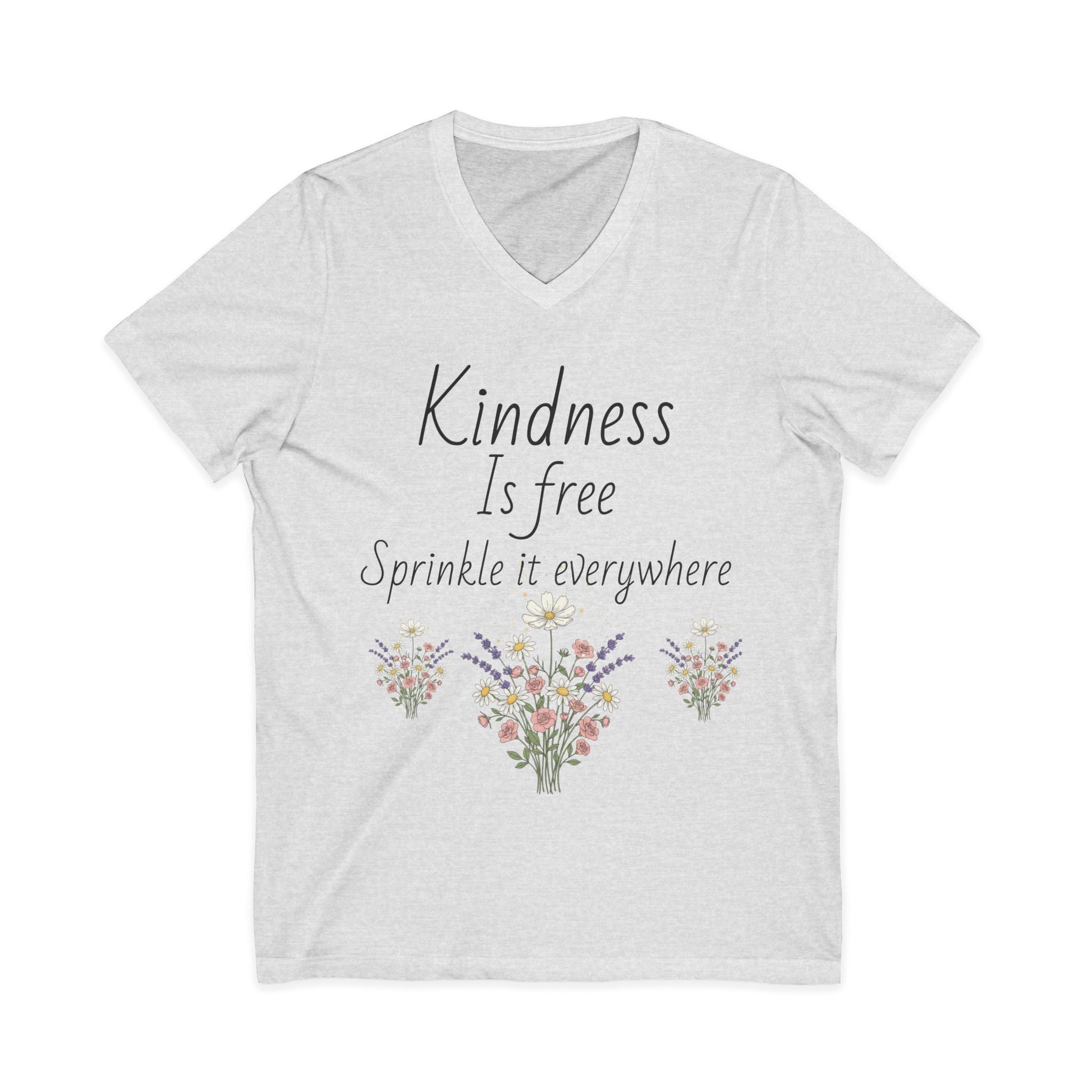 Kindness Sprinkle V-Neck Tee — "Sprinkle It Everywhere" Inspirational Graphic Shirt