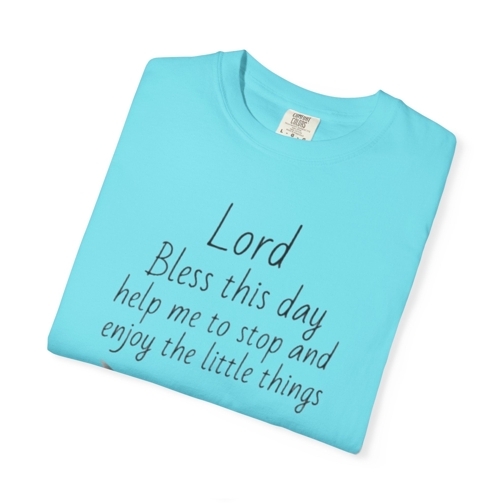 Christian Floral T‑Shirt — “Lord Bless This Day” Inspirational Prayer Tee