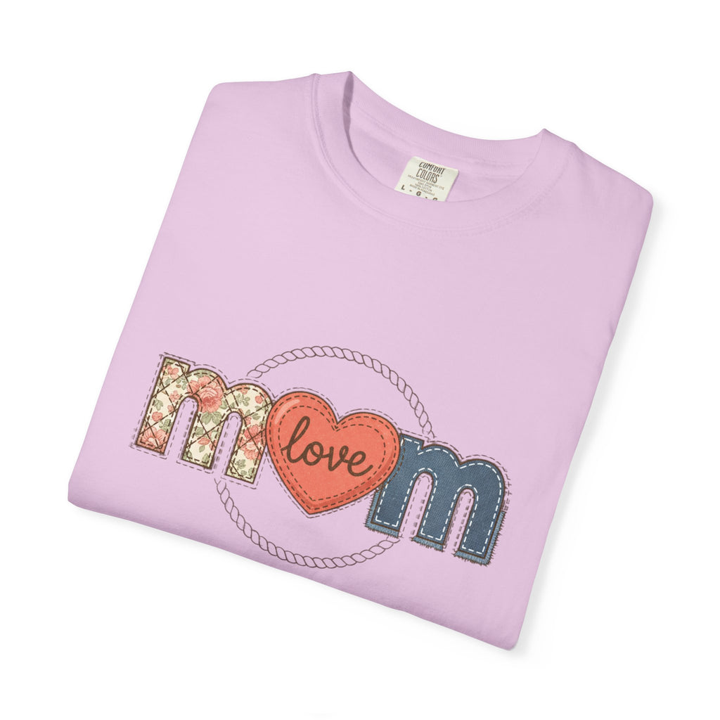 Mom Faux Love T-Shirt –Faux Floral Heart Mother's Day Tee