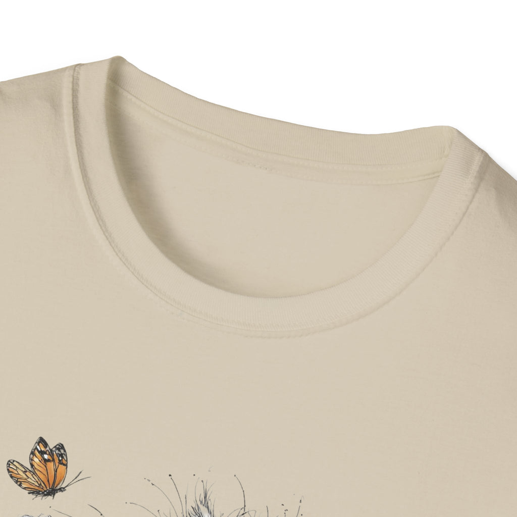 Cute Kitten & Butterfly T-Shirt — Adorable Cat Graphic Tee for Cat Lovers