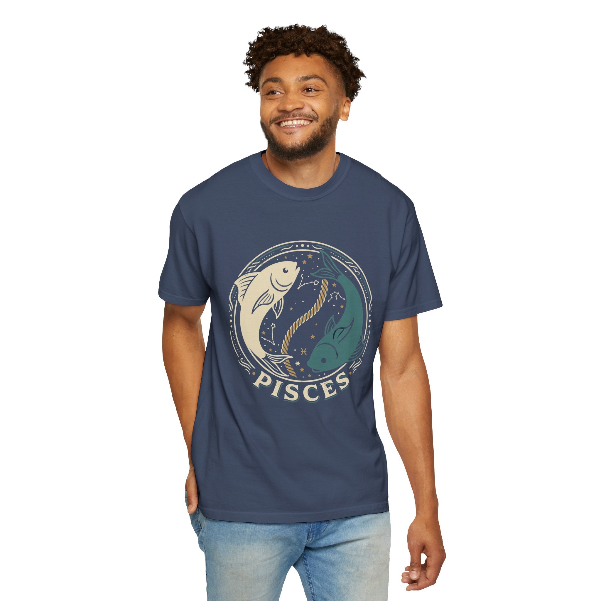 Pisces Zodiac T-Shirt — Yin Yang Fish Astrological Tee