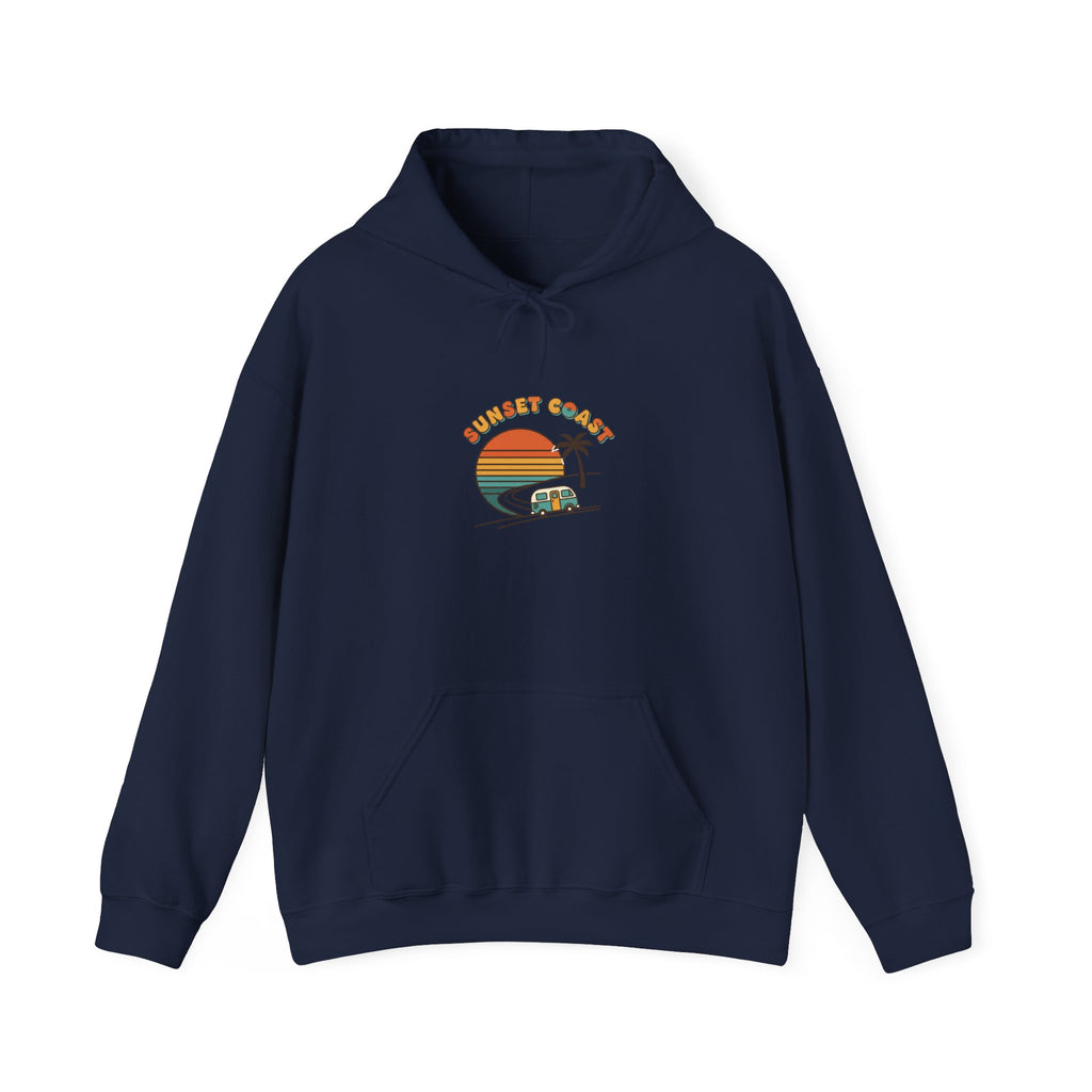 Golden Hour Sunset Surf Hoodie | 70s Sunset, Vintage Palm Postcard