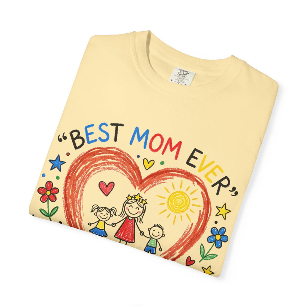 Best Mom Ever T-Shirt — Cute Kids’ Handprint Heart Mother’s Day Tee