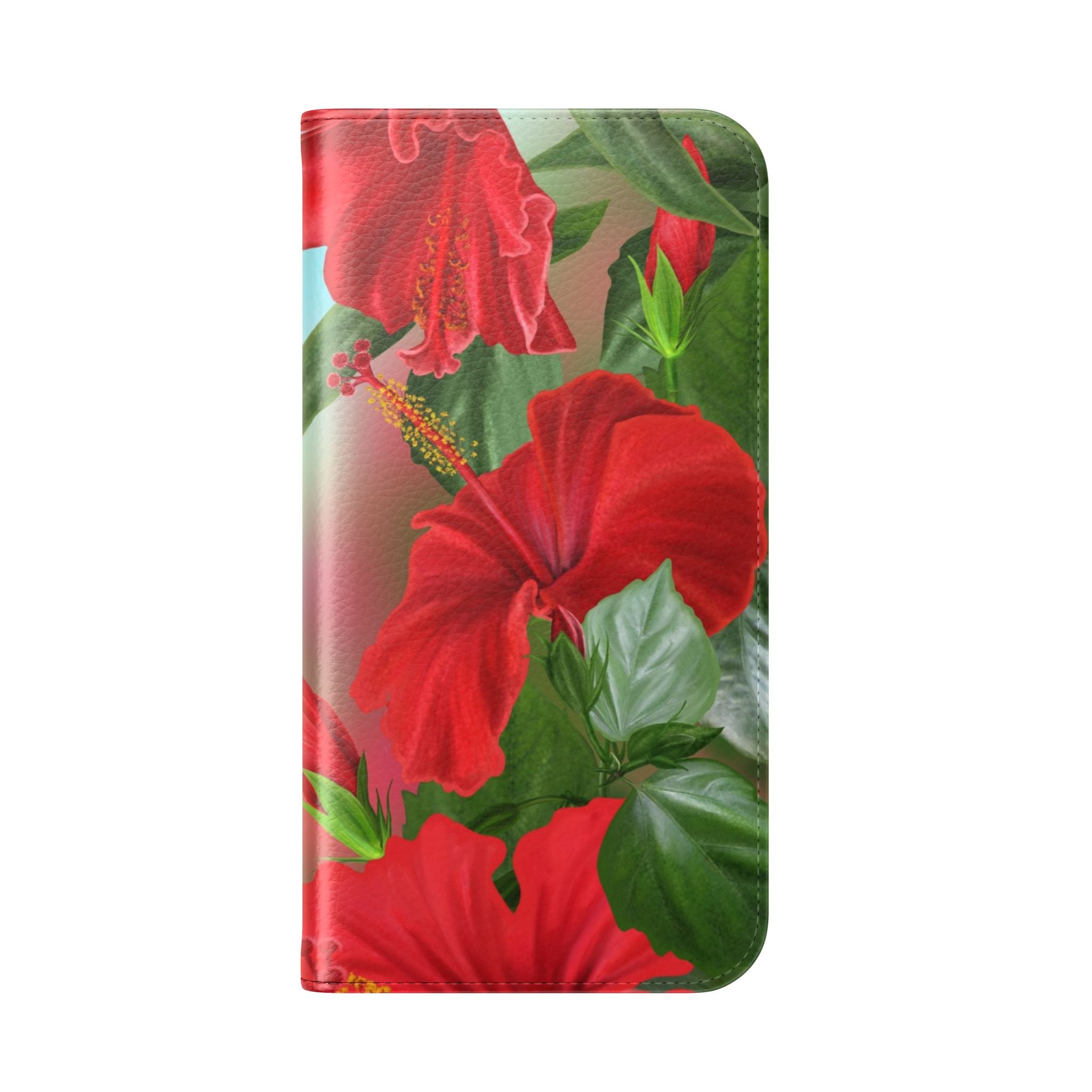 iPhone 17 Hummingbird & Red Hibiscus Flip Phone Case