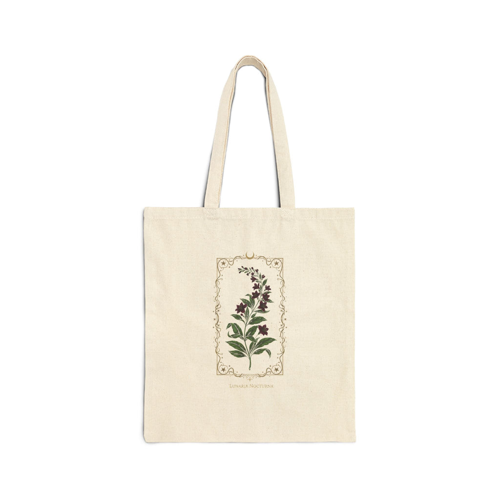 Nightshade Botanical Tote, dark botanical gothic floral, witchy garden