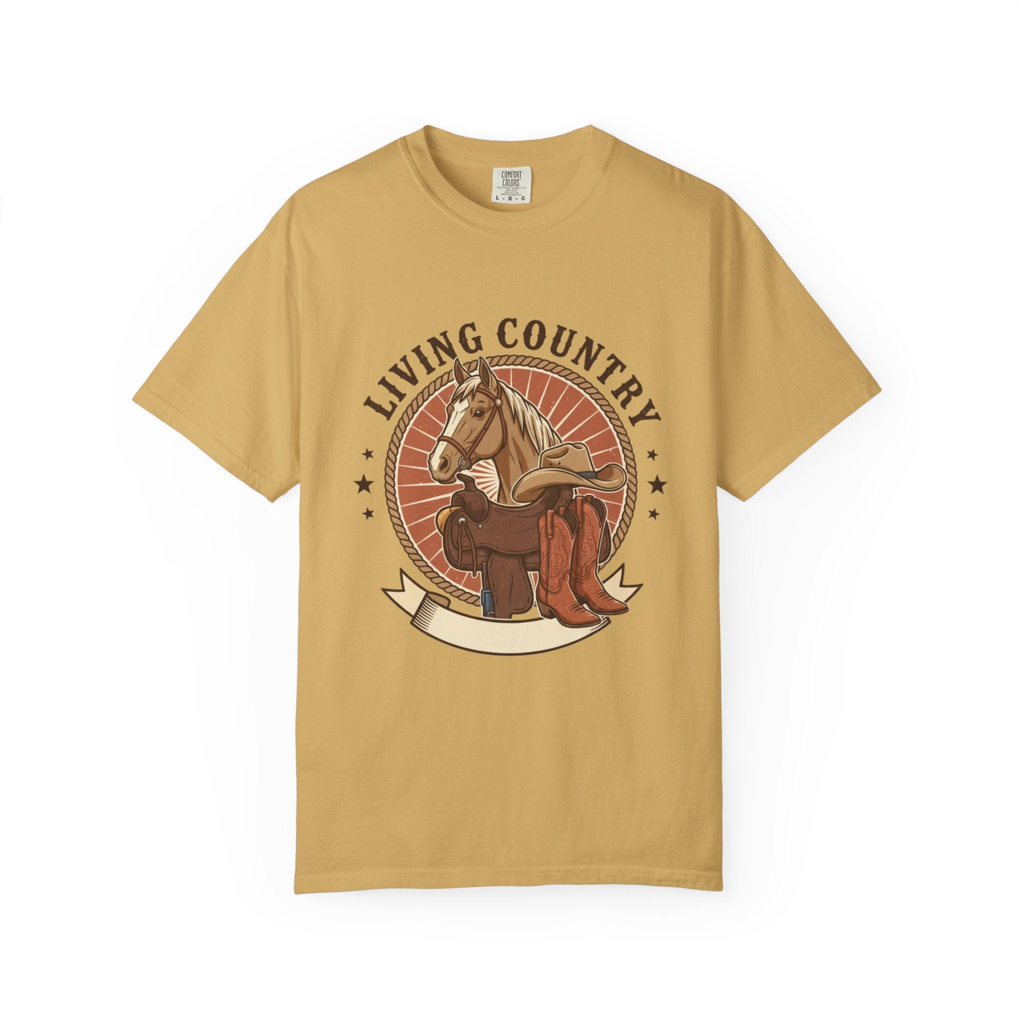 Living Country Horse T-Shirt — Rustic Western Rodeo Graphic Tee
