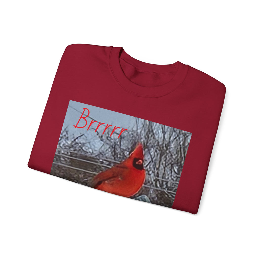 Winter Cardinal Sweatshirt — "Cold, Where's Spring" Cozy Crewneck