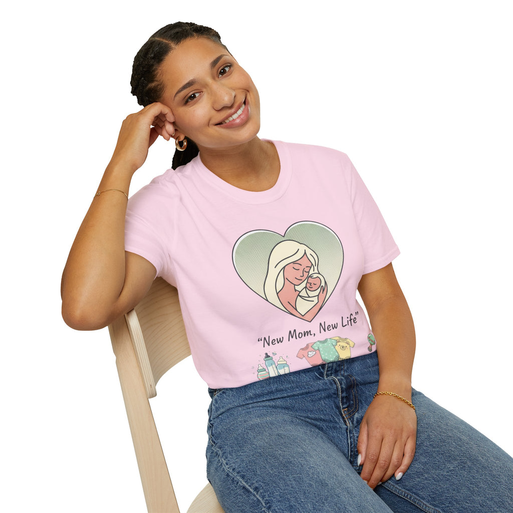 New Baby New Mom T-Shirt — New Life Announcement Tee