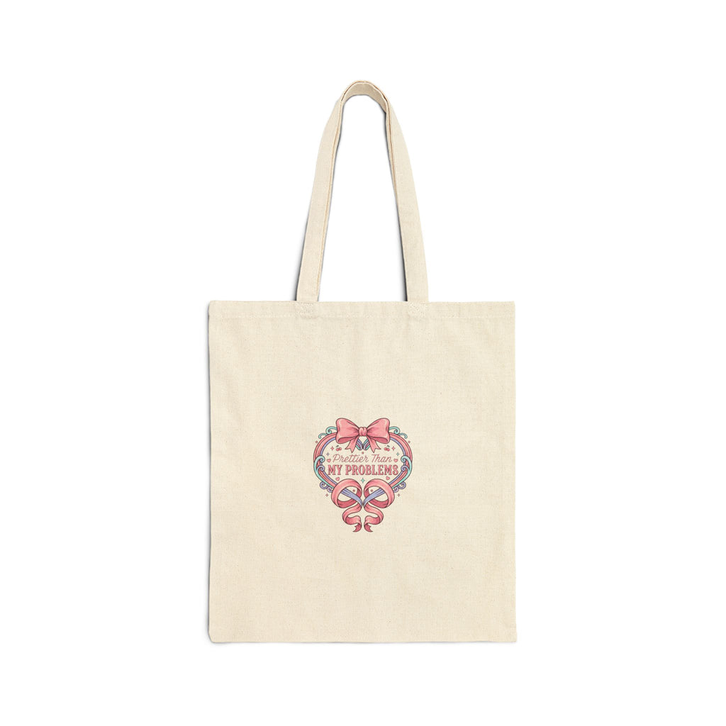 Coquette Ribbon Heart Tote | pastel humor, lace aesthetic