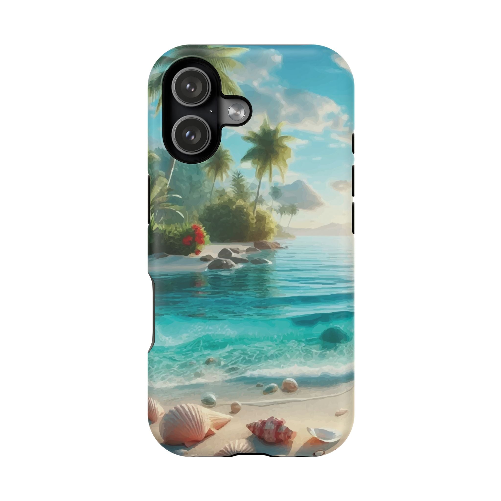 iPhone 17 Tropical Beach Phone Case — Impact-Resistant Ocean Shore Design