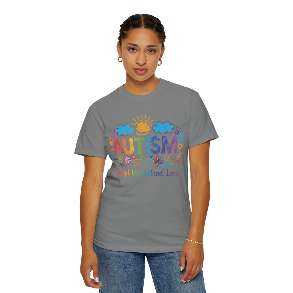 Autism Awareness T-Shirt — "Accept Understand Love" Colorful Support Tee