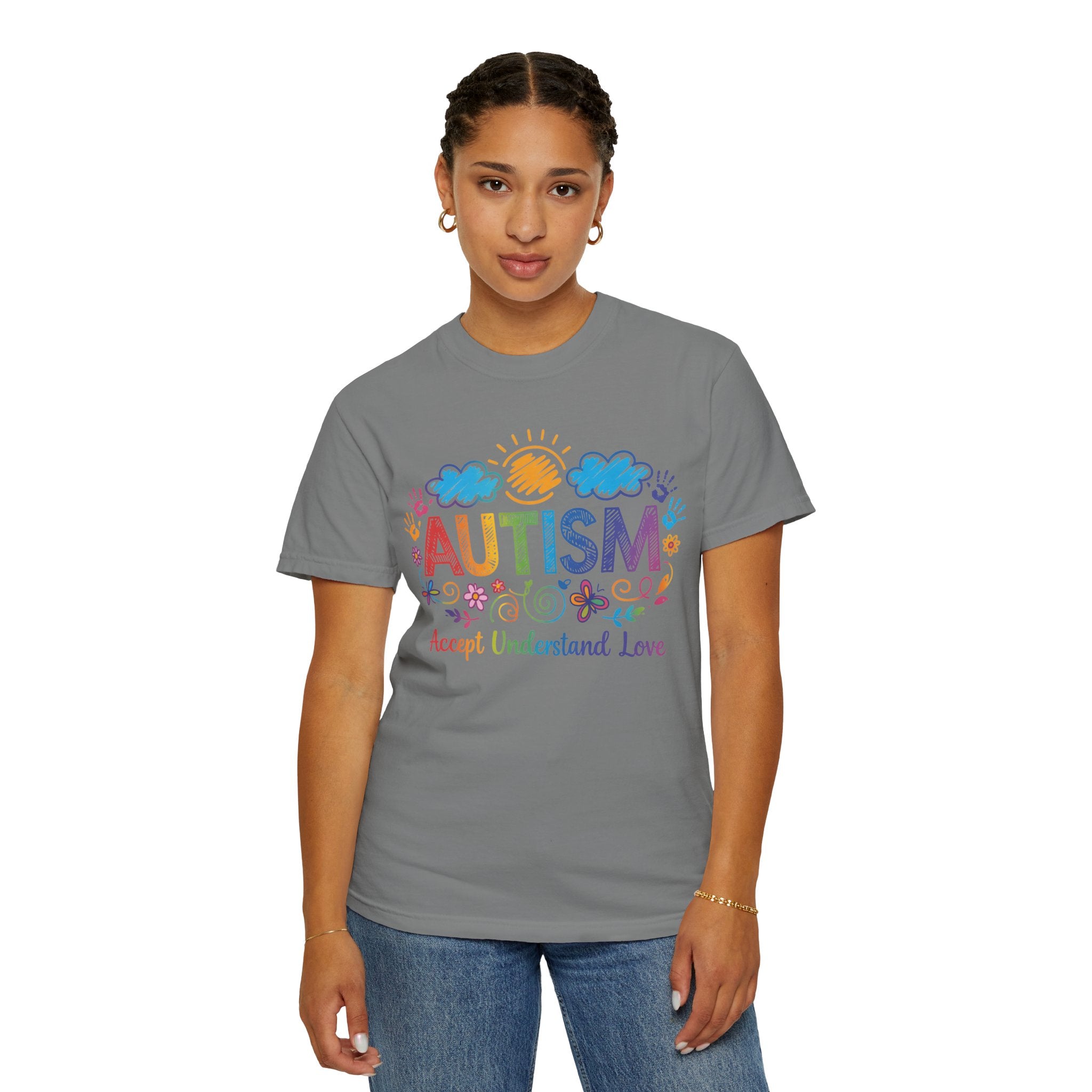 Autism Awareness T-Shirt — "Accept Understand Love" Colorful Support Tee