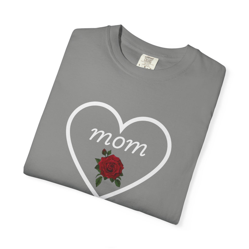 Rose Heart T‑Shirt — Mom Floral Graphic Tee