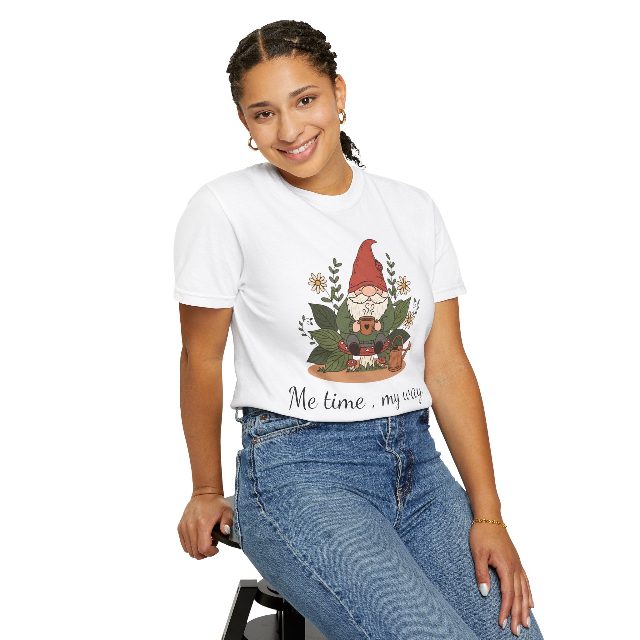 Gnome Garden T-Shirt — Cute Floral Gnome Tee for Gardeners & Nature Lovers